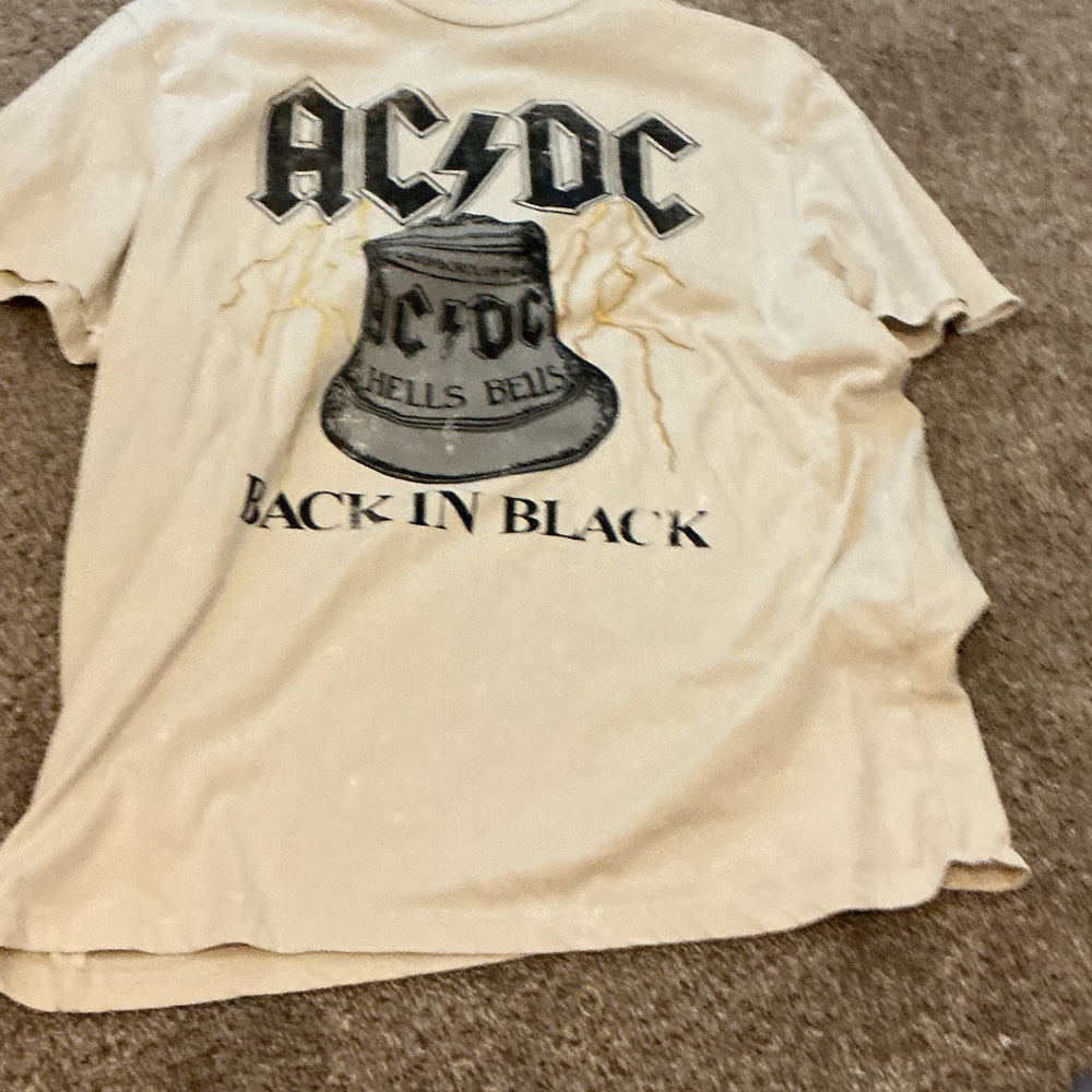 AC/DC Graphic Tee in Cream